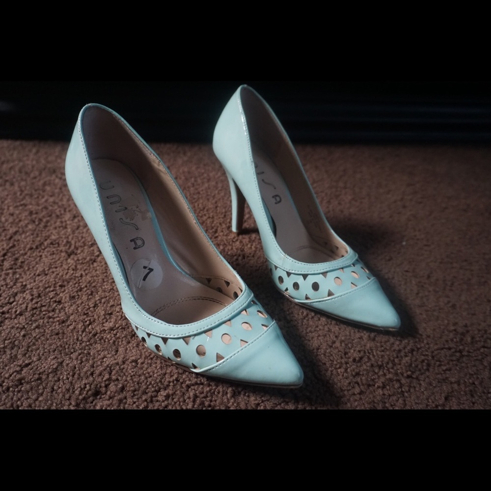 Mint color heels